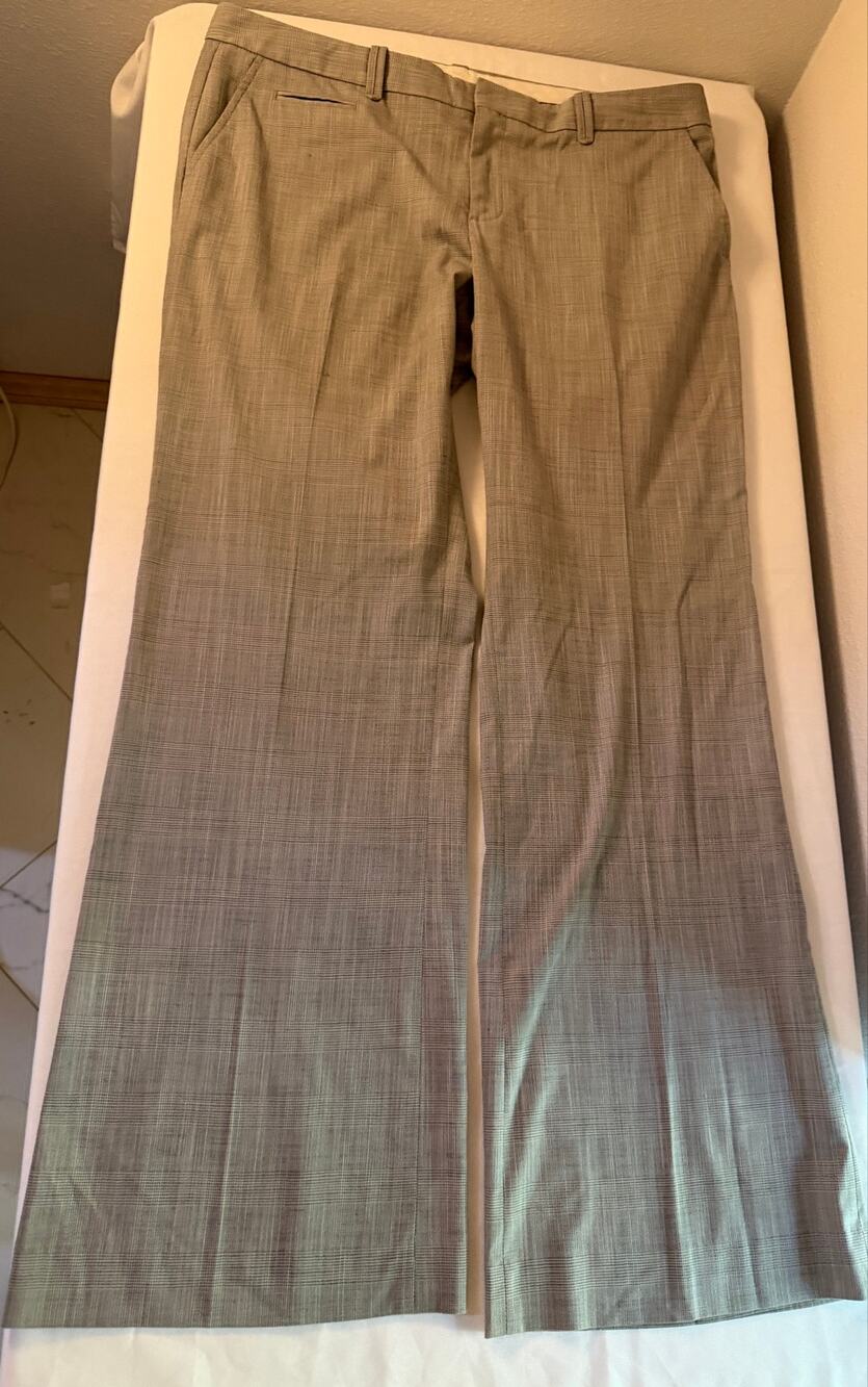 Gap Hip Slung Fit Plaid Wide Leg Trousers Size 14 Regular Y2K